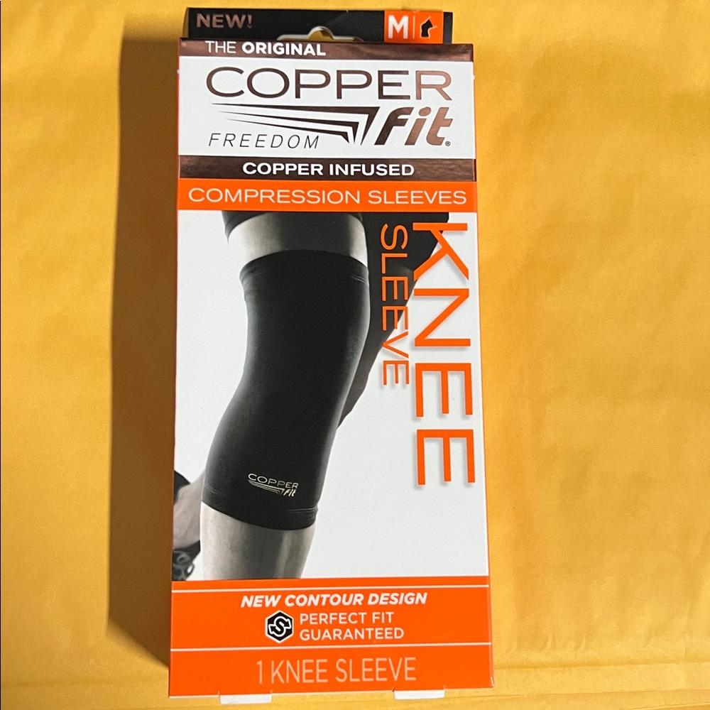 Knee Sleeve - Black copper fit medium copper infused